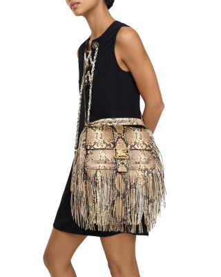 Rider Small Embossed Leather Top Handle Bag