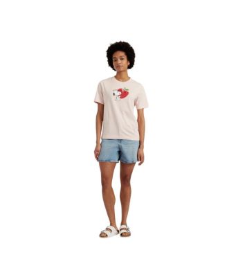  Women's Cotton Snoopy Apple T-Shirt