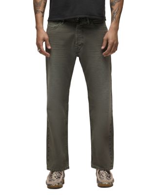 Rylan Relaxed Straight Fit Jeans in Distress Army