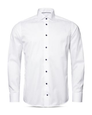 Slim Fit Navy Details Signature Twill Shirt