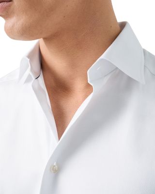 Contemporary Fit Solid Textured Twill Shirt 