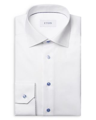 Contemporary Fit Light Blue Details Signature Twill Shirt