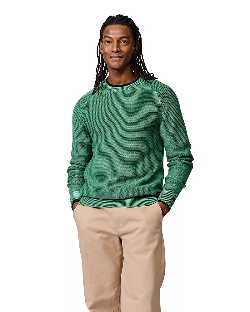 Aubin Saxilby Tuck Stitch Crew Neck Jumper
