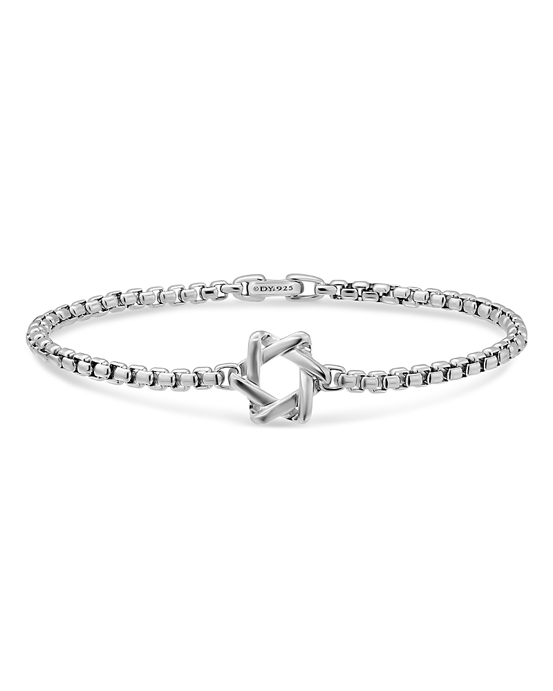 David Yurman Star of David Station Bracelet in Sterling Silver, 3.6mm