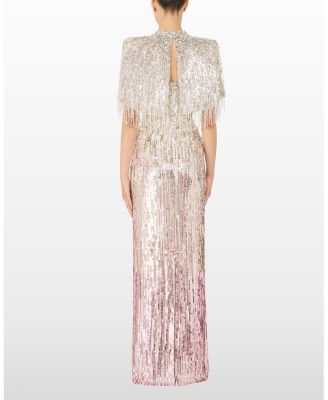  Ellen Mock-Neck Beaded Top