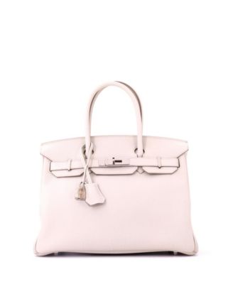 Birkin 30 Handbag Light Togo with Palladium Hardware