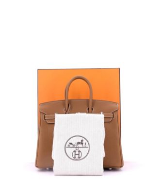 Birkin 25 Handbag Brown Togo with Palladium Hardware