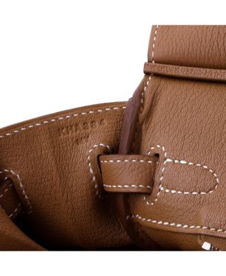 Birkin 25 Handbag Brown Togo with Palladium Hardware