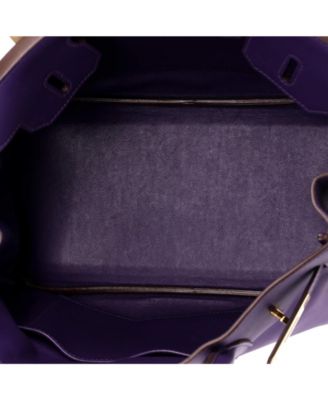 Birkin 30 Handbag Purple Swift with Gold Hardware