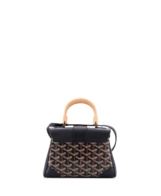  Mini Saigon Top Handle Bag Coated Canvas with Leather