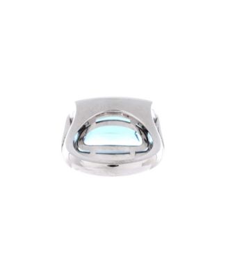  Metropolis Ring 18K White Gold and Blue Topaz