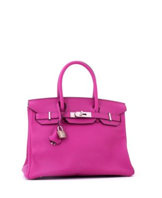 Birkin 30 Handbag Pink Epsom with Palladium Hardware