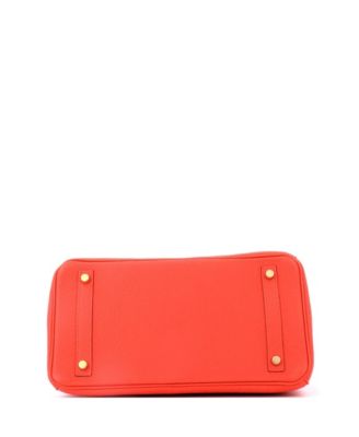 Birkin 30 Handbag Orange Togo with Gold Hardware