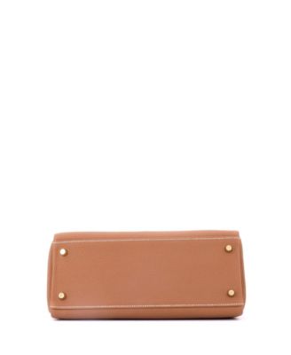 Kelly 28 Handbag Brown Togo with Gold Hardware