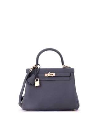 Kelly 25 Handbag Verso Swift with Permabrass Hardware