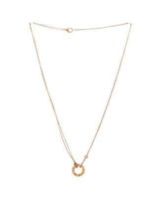  2 Diamonds Love Pendant Necklace 18K Gold and Diamonds, 16"