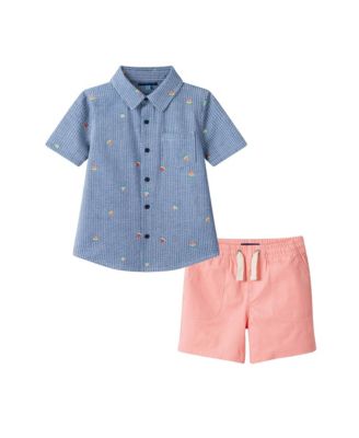  Boys' Seersucker Button Down Set - Little Kid