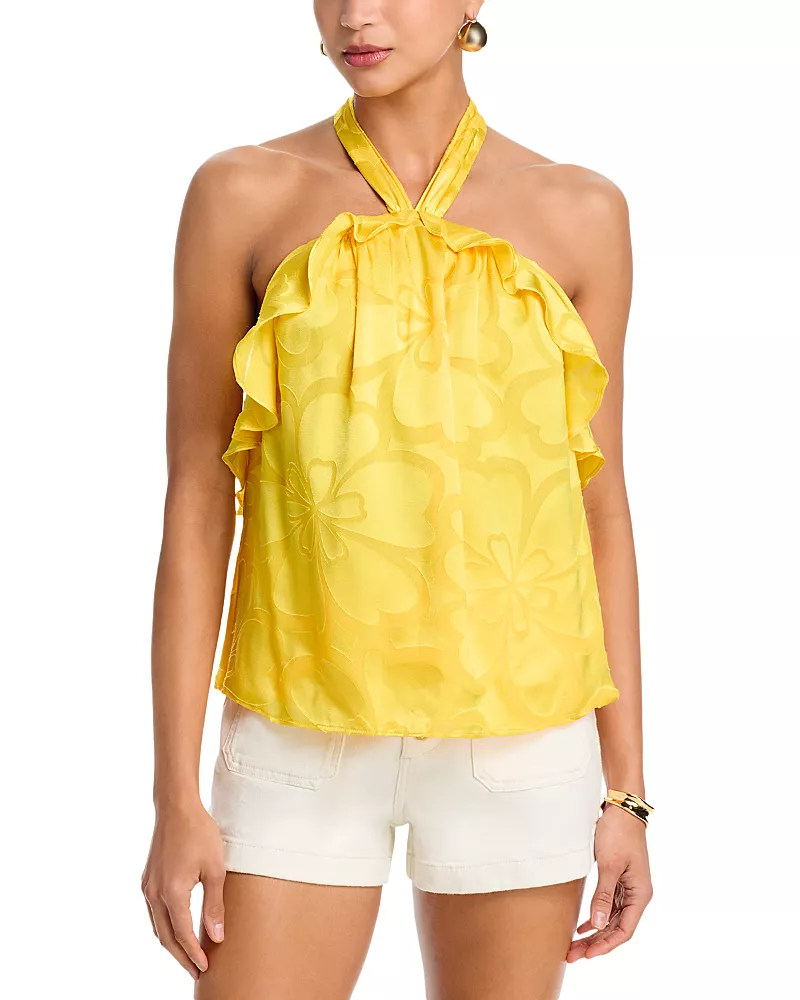 Ramy Brook Talia Burnout Halter Top