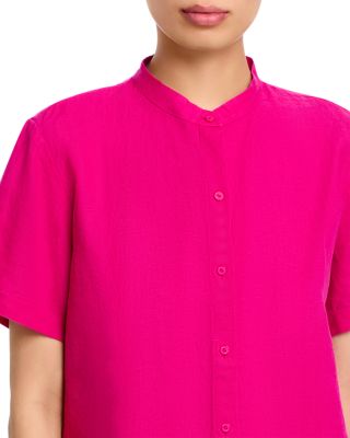 Mandarin Collar Short Sleeve Shirt