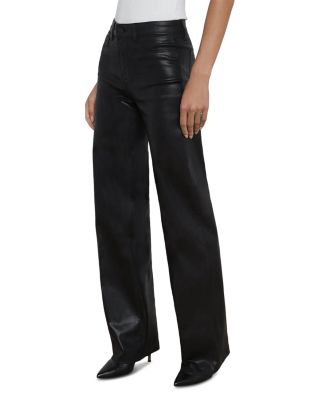 Clayton High Rise Wide Leg Jeans in Noir Coated