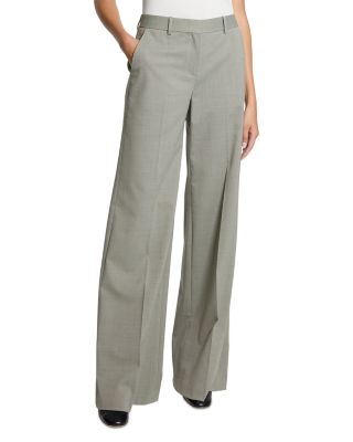 Fluid Flare Pants in Wool Gabardine
