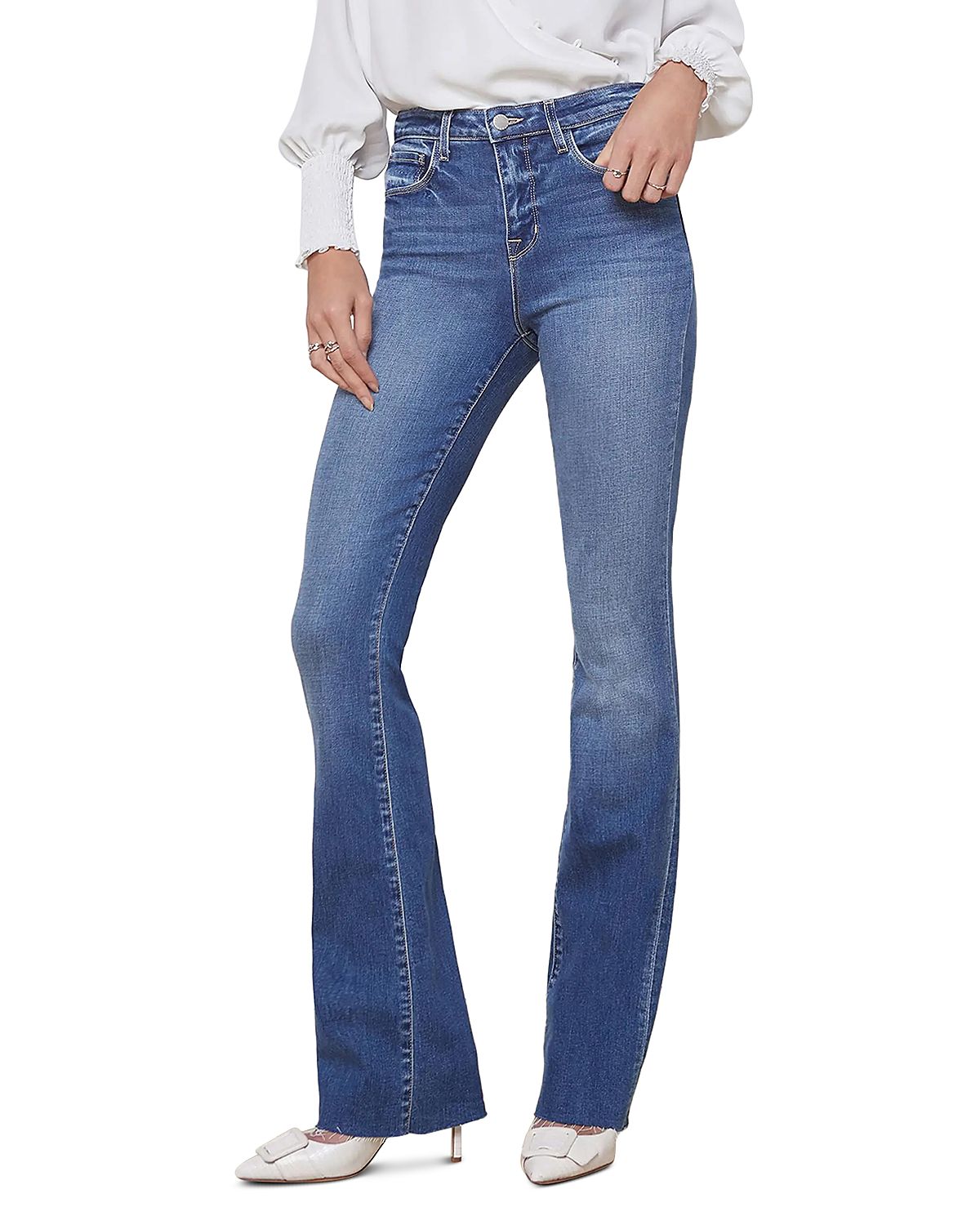 L'Agence Ruth High Rise Straight Jeans