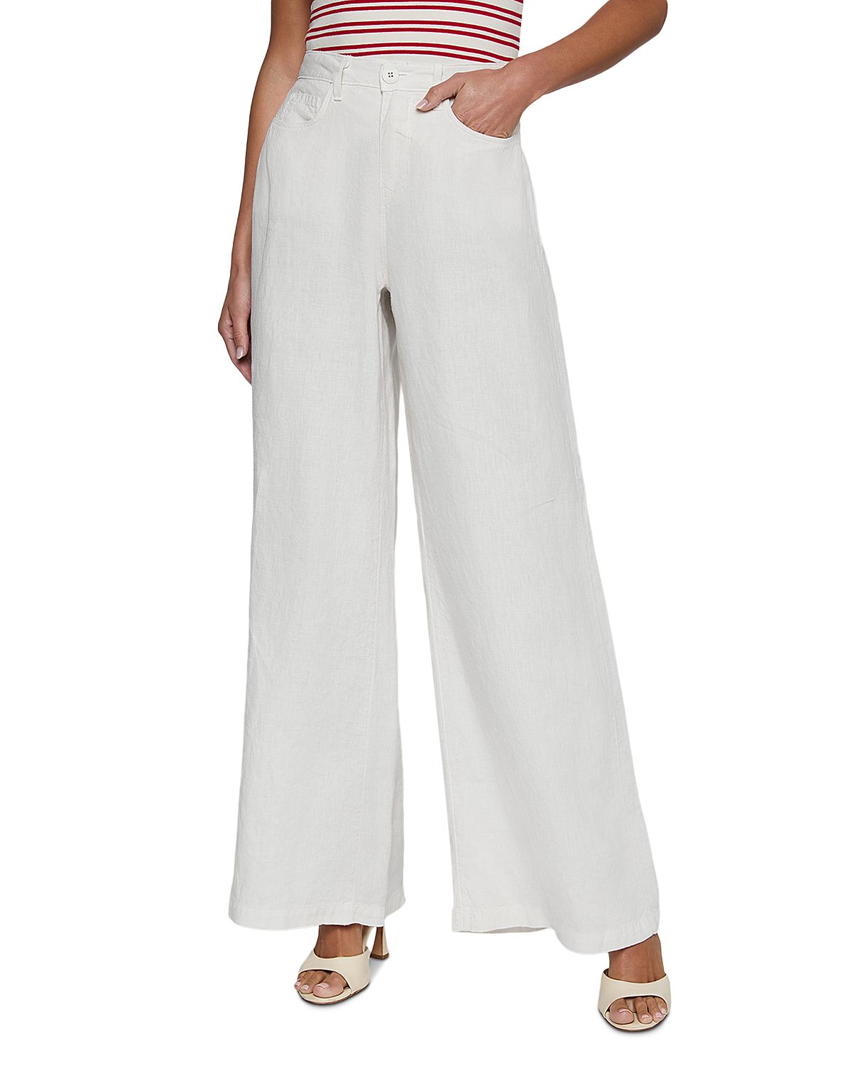 L'Agence Amara High Rise Wide Leg Linen Pants