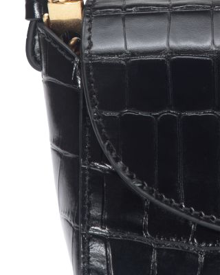 Sabrina Croc-Embossed Leather Mini Top-Handle Bag
