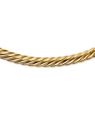 Sculpted Cable Flex Necklace in 18K Yellow Gold, 5mm