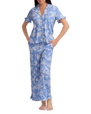 Short Sleeve Notch Collar Pajama Set
