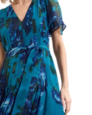 Skylar Teal Floral Maxi Dress