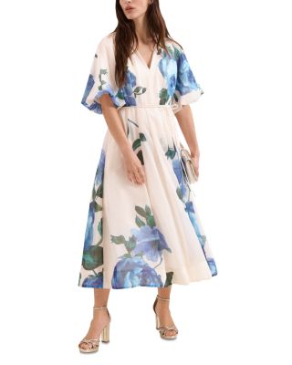 Adeline Cream Floral Midi Dress