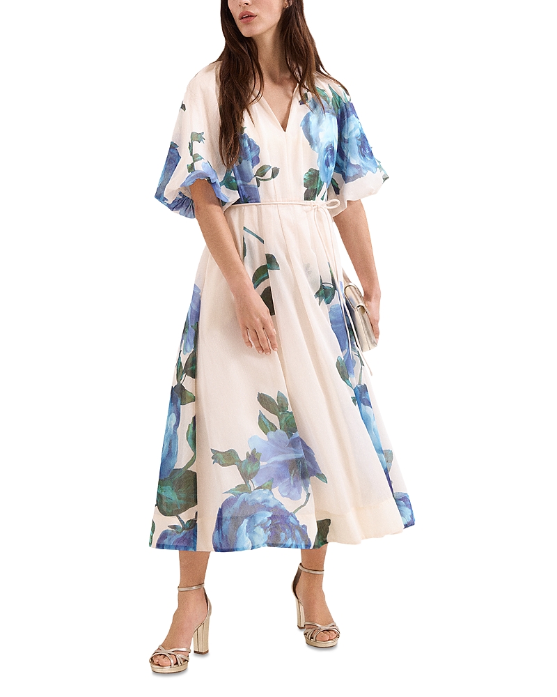 Phase Eight Adeline Cream Floral Midi Dress