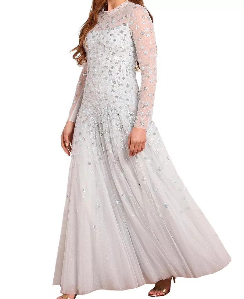 Needle & Thread Starry Nights Round Neck Gown