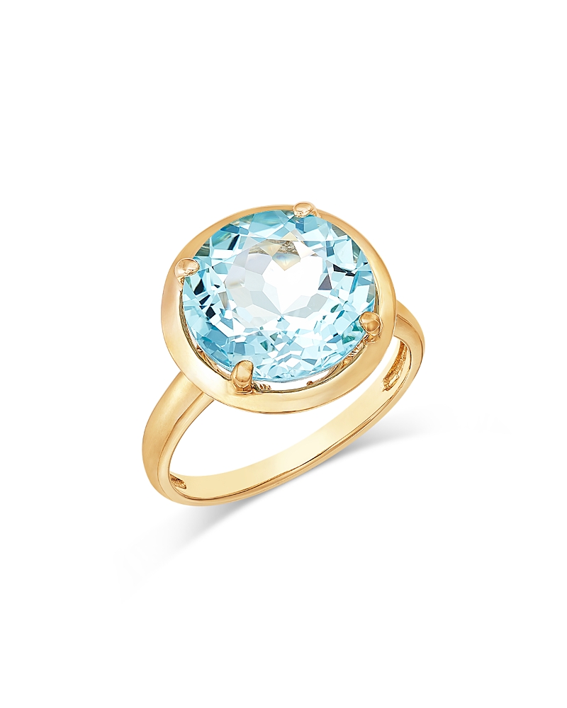 Bloomingdale's Fine Collection Sky Blue Topaz Solitaire Ring in 14K Yellow Gold