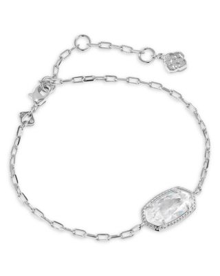 Kendra Scott Elaina Cubic Zirconia Link Bracelet In Silver
