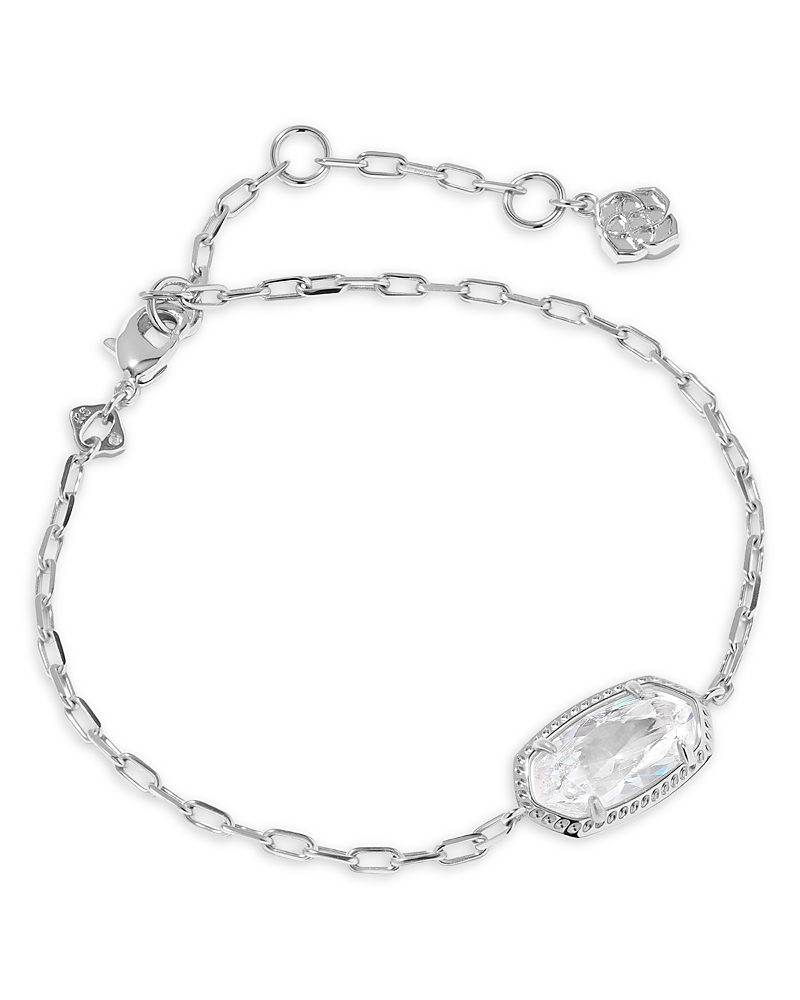 Kendra Scott Elaina Cubic Zirconia Link Bracelet In Silver