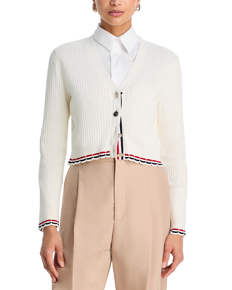 Thom Browne Pointelle Ribbed Cardigan