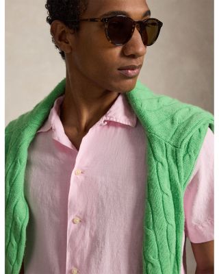 Classic Fit Short-Sleeve Linen Camp Shirt