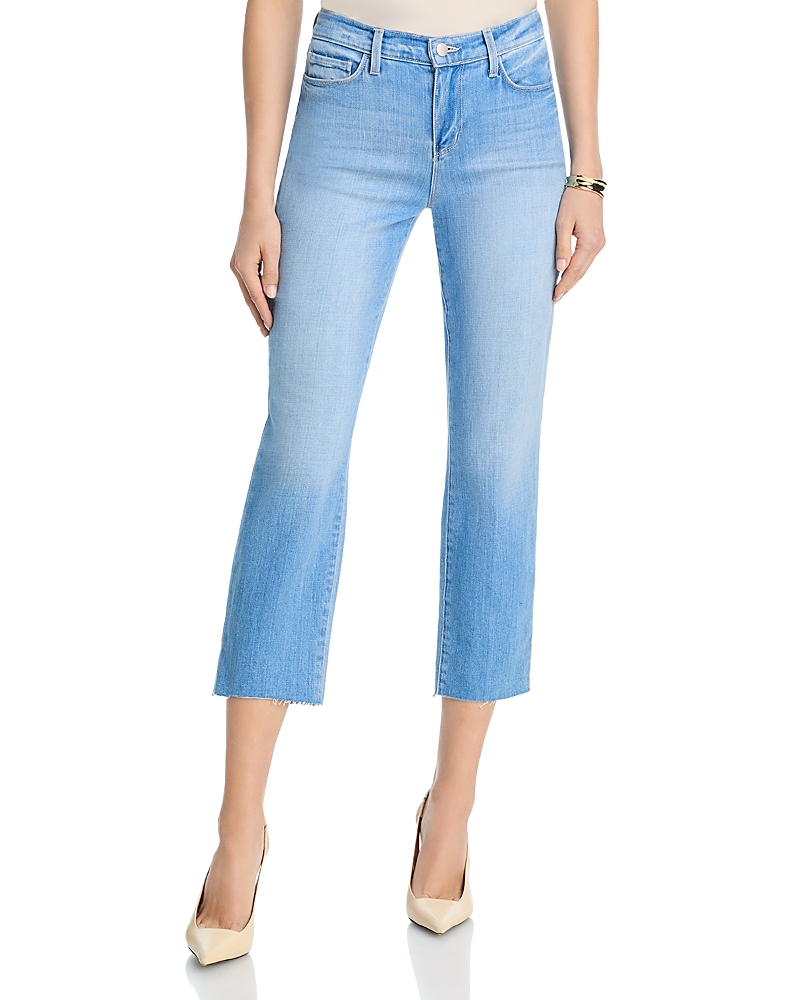 L'Agence Sada High Rise Slim Crop Jeans in Pacific