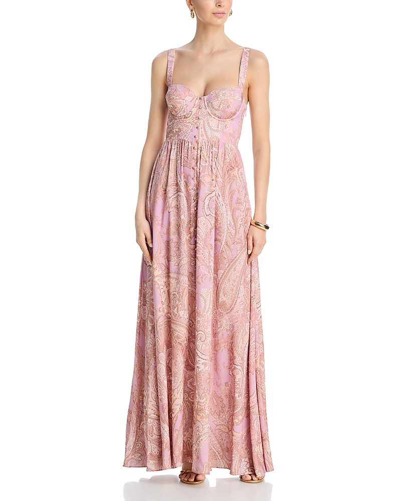 L'Agence Rosette Printed Maxi Dress