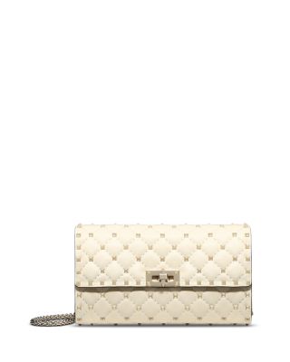 Rockstud Spike Embellished Leather Shoulder Bag