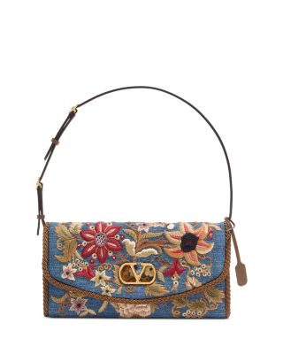 DeVain VLogo Small Embroidered Shoulder Bag