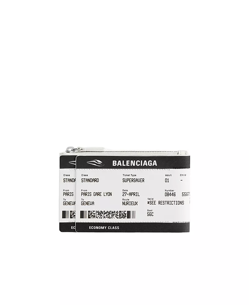 Balenciaga Passport Boarding Pass Long Coin And Card Holder