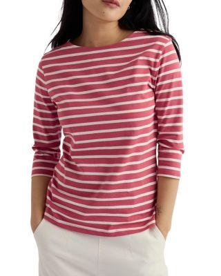  Sailor Boat Neck 3/4 Sleeve T-Shirt