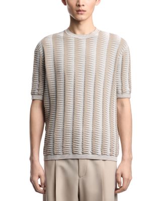 Regular Fit Two Tone Jagged Motif Sweater T-Shirt