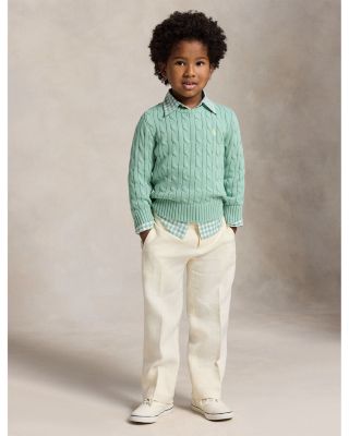 Boys' Cable Knit Cotton Sweater - Little Kid