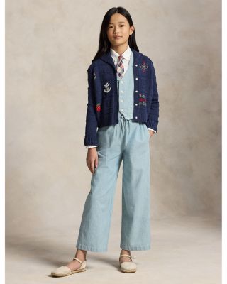 Girls' Indigo Chambray Vest - Big Kid