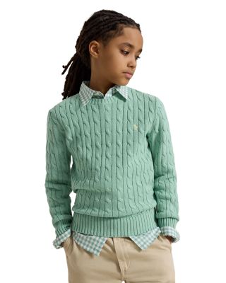 Boys' Cable Knit Cotton Sweater - Big Kid