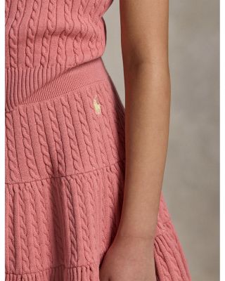 Girls' Mini Cable Tiered Cotton Skirt - Big Kid